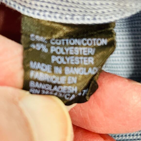 KENNETH COLE REACTION Blue Button Down Long Sleeve Dress Shirt M | 15 1/2 34-34 - Picture 6 of 9